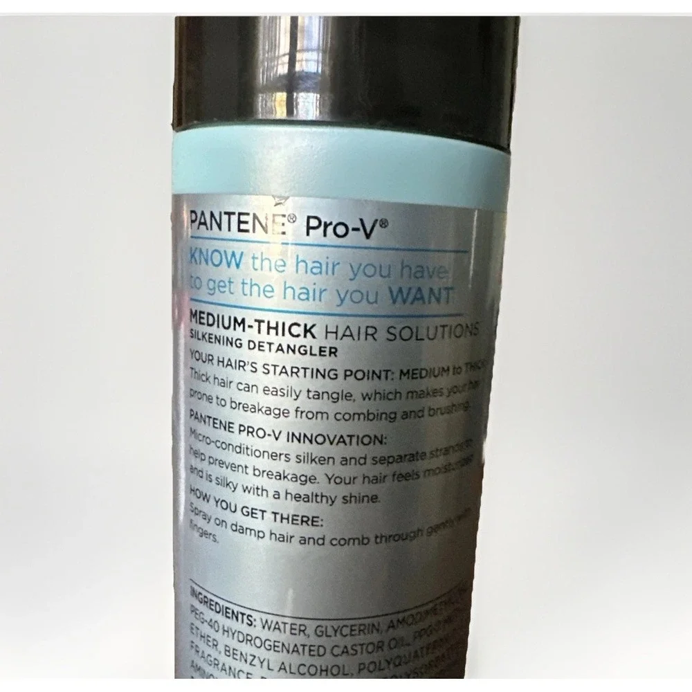 Pantene MEDIUM Thick Non-Aerosol Hair Solutions Silkening Detangler  8.5 Oz‎